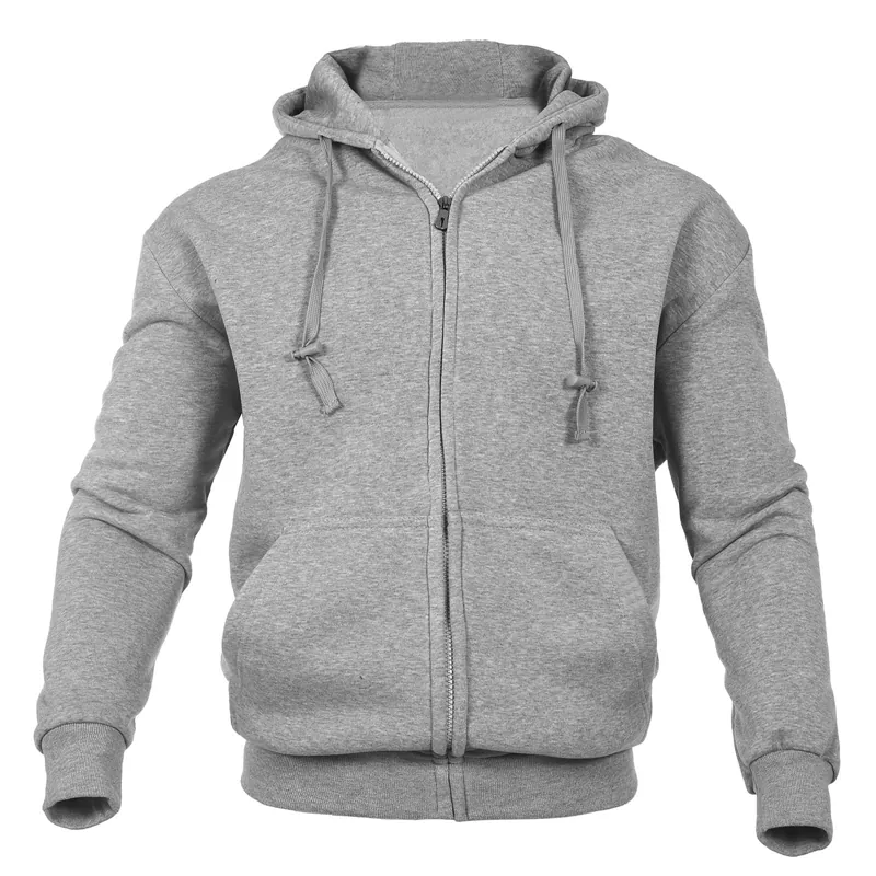 Hoodie zip iomlán na bhfear